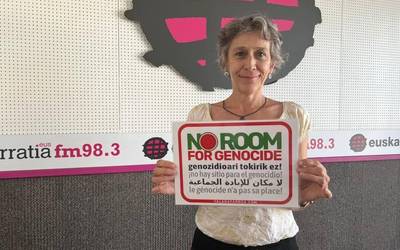 Elisa Huarte (Yala Nafarroa Palestinarekin): "Genozidioan parte hartu dutenei ezin diegu turismoa besterik gabe egiten utzi"