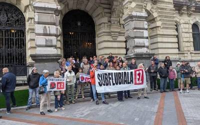 Itsasadarraren azpiko tunelaren aurkako protestan parte hartu zuten zazpi laguni 600 euroko isunak ezarri dizkiete