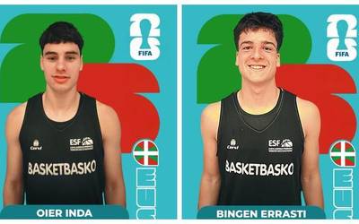 Oier Inda eta Bingen Errasti Euskal Selekzioarekin ariko dira Portugalen
