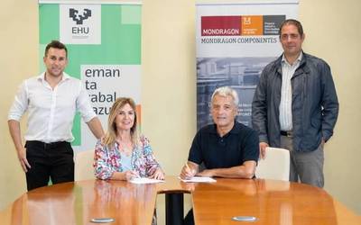EHUk eta Mondragon Componentesek lankidetza estutu dute berrikuntza eta talentua sustatzeko