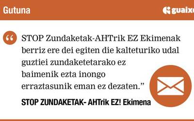 AHTaren ZUNDAKETEN AURKAKO HIRU URTEKO BORROKA