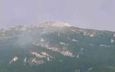 Tximista batek sute txiki bat piztu du Aloñan