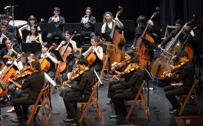Euskal Herriko Gazte Orkestrak Baztartxon egin du geldialdia