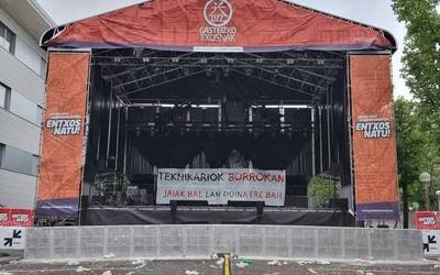 Teknikarien grebak arrastoa utzi du Gasteizko jaietan