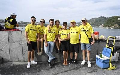 Arraun zaleak hasi dira Kontxa ingurua betetzen