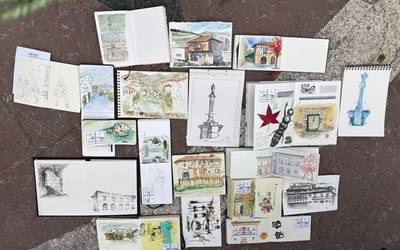 Orozkoko txokoak erretratatu ditu Euskal Herria Sketchcrawl taldeak