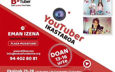 B-Tuber ikastaroan izen ematea zabalik