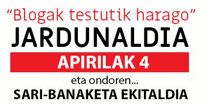 'Blogak testutik harago' jardunaldia egingo da Blogetan lehiaketa ixteko